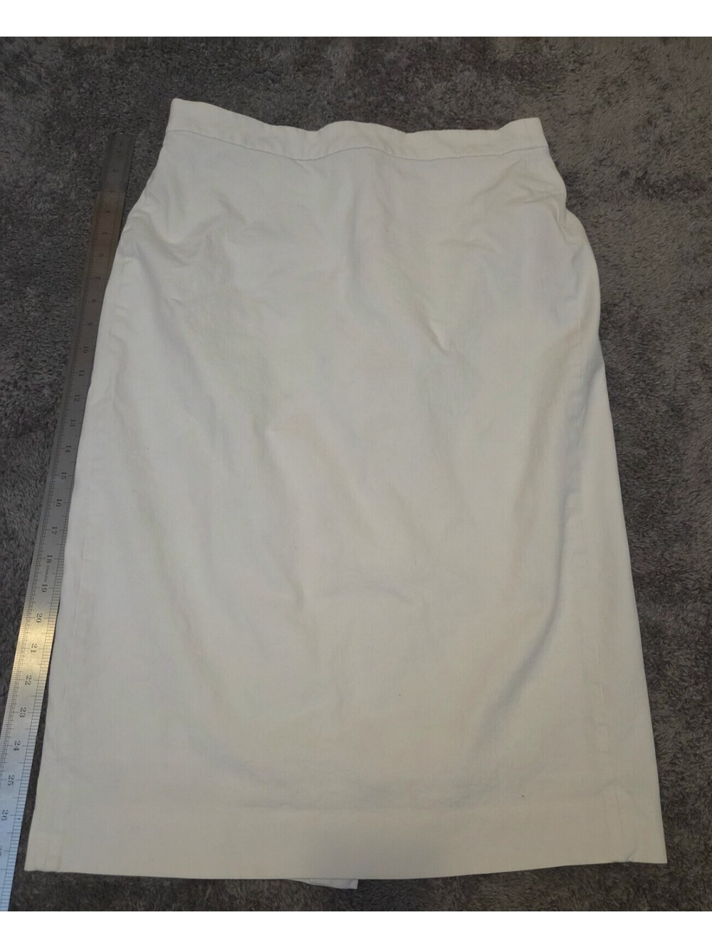 J.Crew No. 3 Pencil Skirt Women’s 10T White Stretch Cotton Tall Career Workwear